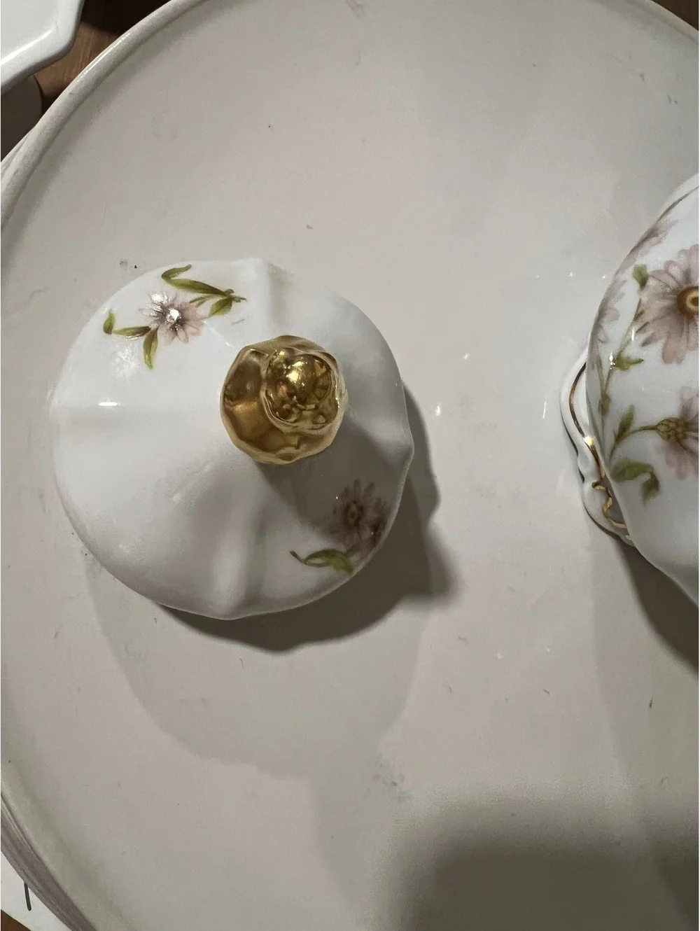Vintage Mitterteich Bavaria Germany Cream Lavender Daisy Bell Sugar Creamer